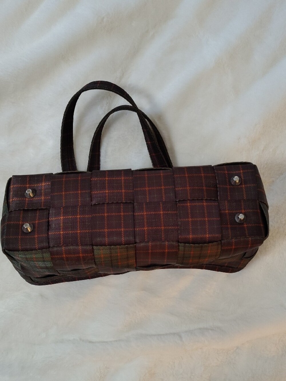 Harveys Plaid Woven Bag - Picture 3 of 7